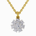 1.62 Carat Diamond Cluster Flower Pendant 14K - Rose Gold