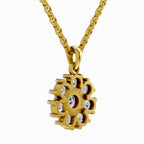 1.62 Carat Diamond Cluster Flower Pendant 14K - Rose Gold