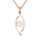 Elegant Swirl Diamond Pendant