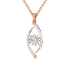 Elegant Swirl Diamond Pendant