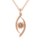 Elegant Swirl Diamond Pendant