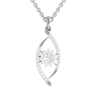 Elegant Swirl Diamond Pendant