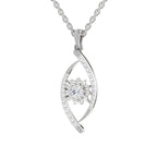 Elegant Swirl Diamond Pendant