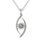 Elegant Swirl Diamond Pendant