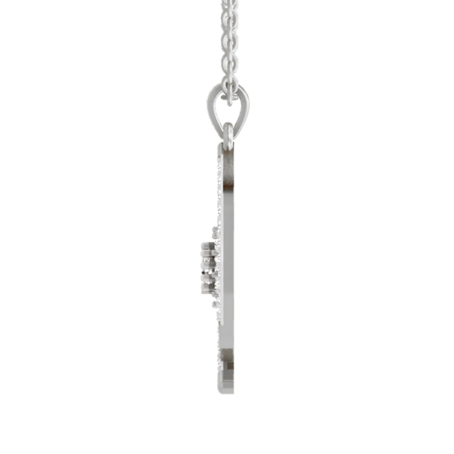 Elegant Swirl Diamond Pendant
