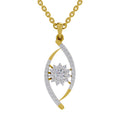 0.75 Carat Swirl Diamond Pendant 14K - Rose Gold