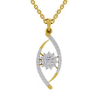 0.75 Carat Swirl Diamond Pendant 14K - Rose Gold