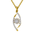 0.75 Carat Swirl Diamond Pendant 14K - Rose Gold