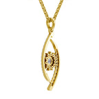 0.75 Carat Swirl Diamond Pendant 14K - Rose Gold