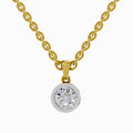 0.50 Carat Bezel Solitaire Diamond Pendant 14K - Rose Gold