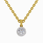 0.50 Carat Bezel Solitaire Diamond Pendant 14K - Rose Gold