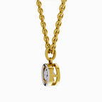 0.50 Carat Bezel Solitaire Diamond Pendant 14K - Rose Gold