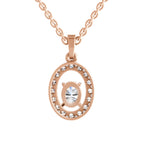 Regal Oval Halo Diamond Pendant
