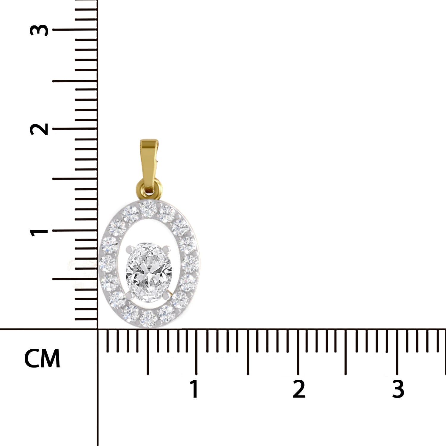 Regal Oval Halo Diamond Pendant