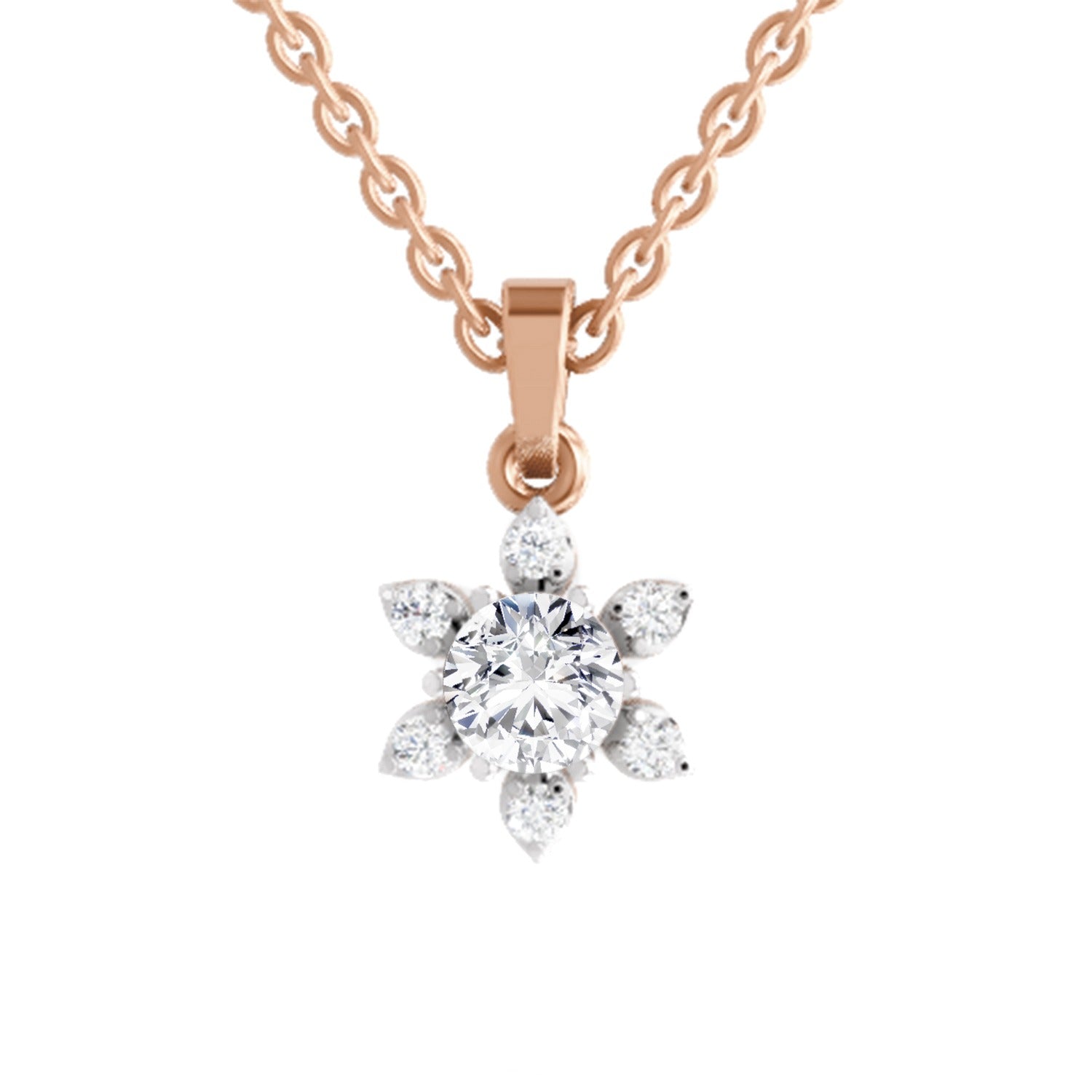Luminous Floral Diamond Pendant