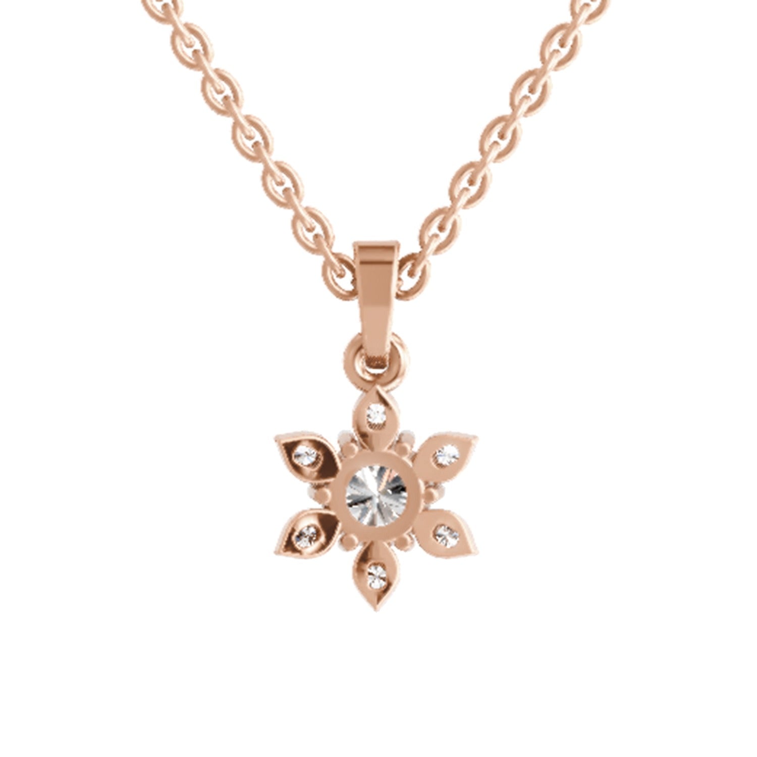 Luminous Floral Diamond Pendant