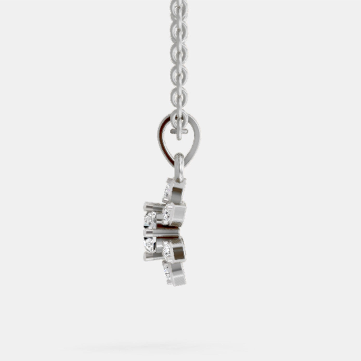 Luminous Floral Diamond Pendant