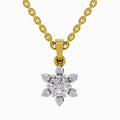 0.75 Carat Floral Diamond Pendant 14K - Rose Gold