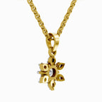 0.75 Carat Floral Diamond Pendant 14K - Rose Gold