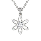 Exquisite Floral Solitaire Diamond Pendant