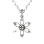 Exquisite Floral Solitaire Diamond Pendant