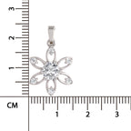 Exquisite Floral Solitaire Diamond Pendant