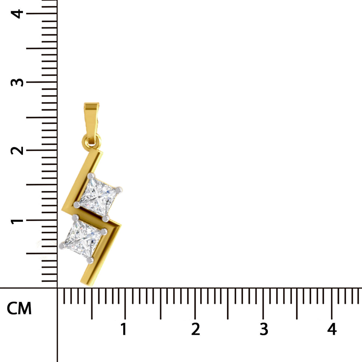 Luminous Princess-Cut Solitaire Diamond Pendant