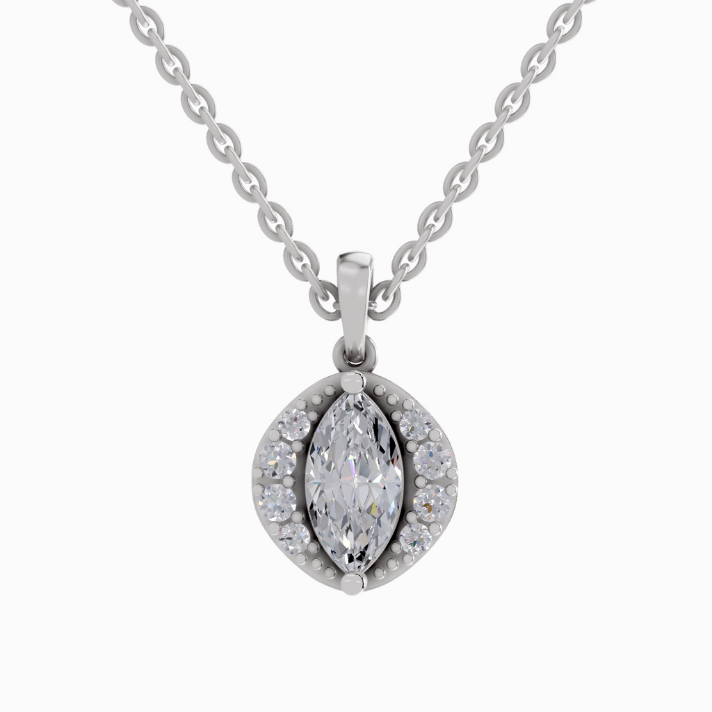 1.26 Carat Marquise Shaped 14K - White Gold