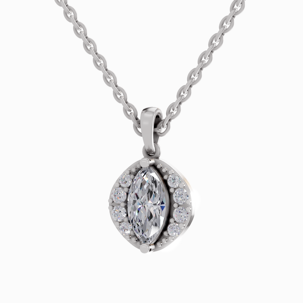 1.26 Carat Marquise Shaped 14K - White Gold