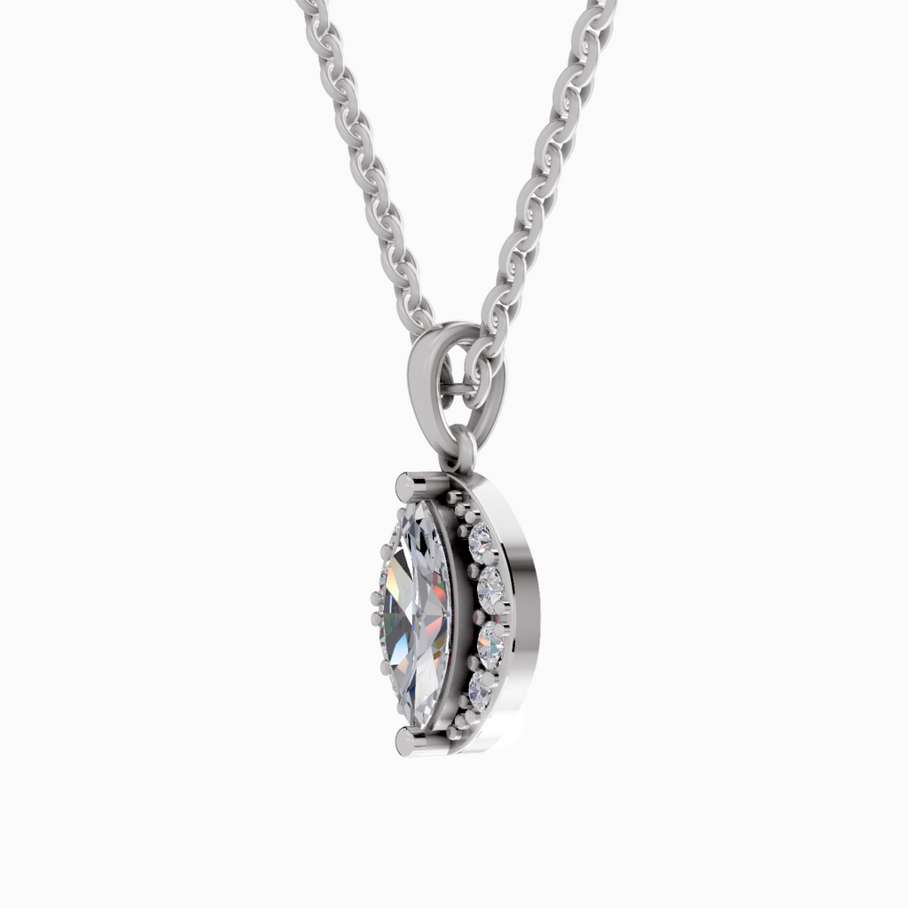 1.26 Carat Marquise Shaped 14K - White Gold