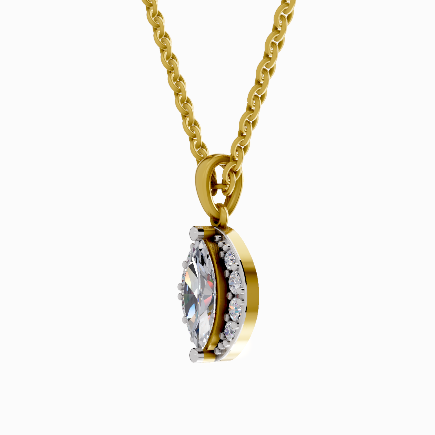 1.26 Carat Marquise Shaped 14K