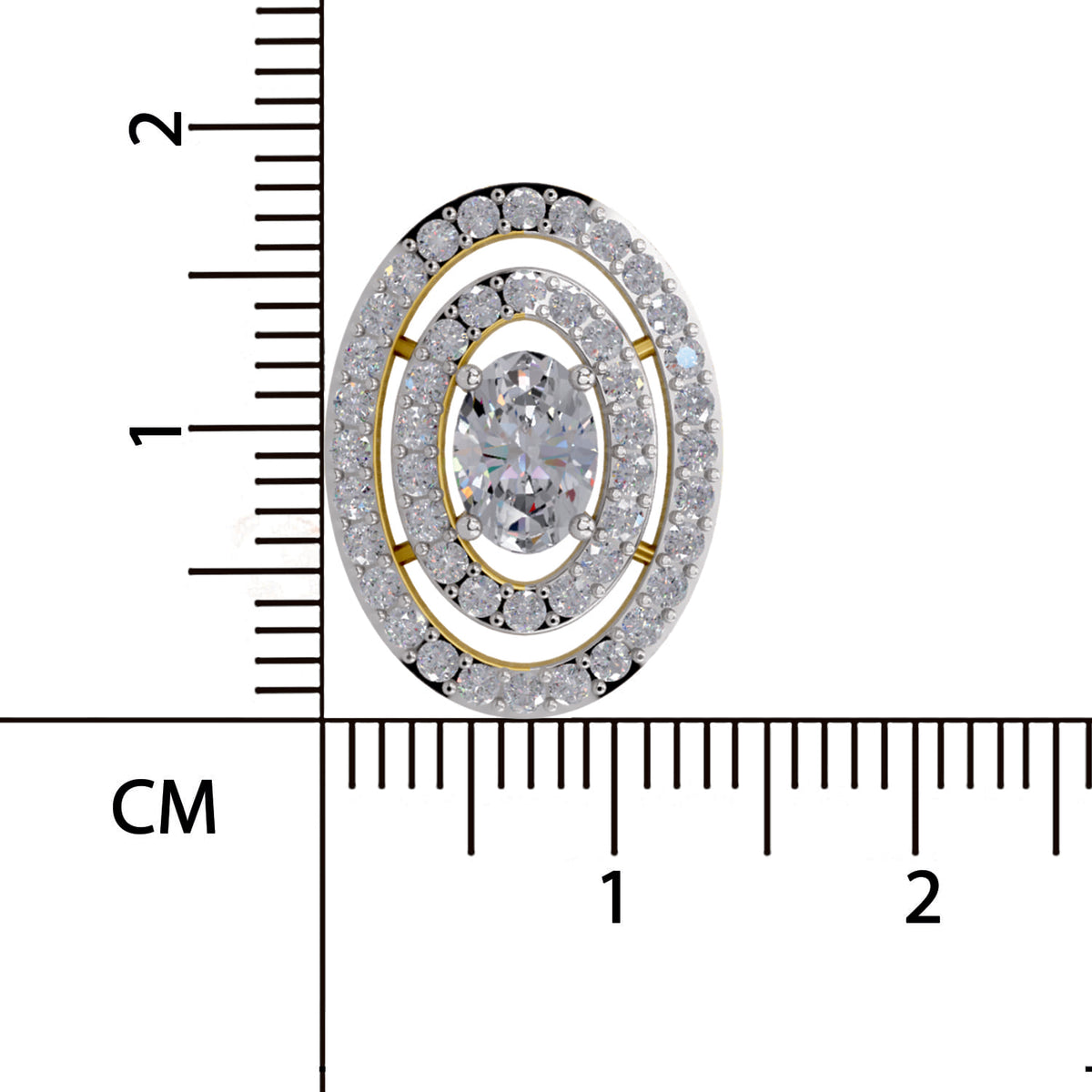 Glistening Oval Diamond Pendant