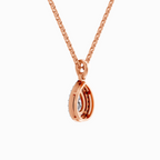 Pendant 1 Carat Pear Shaped 14K - Rose Gold