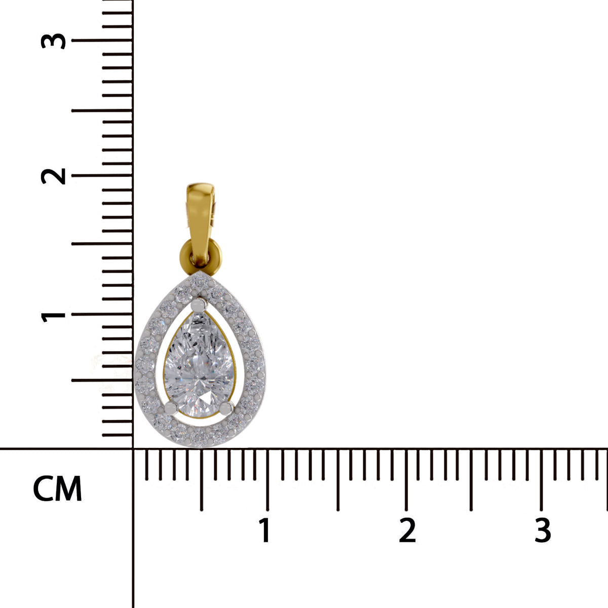 Graceful Pear Diamond Pendant