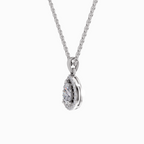 Pendant 1 Carat Pear Shaped 14K - White Gold