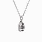 Pendant 1 Carat Pear Shaped 14K - White Gold
