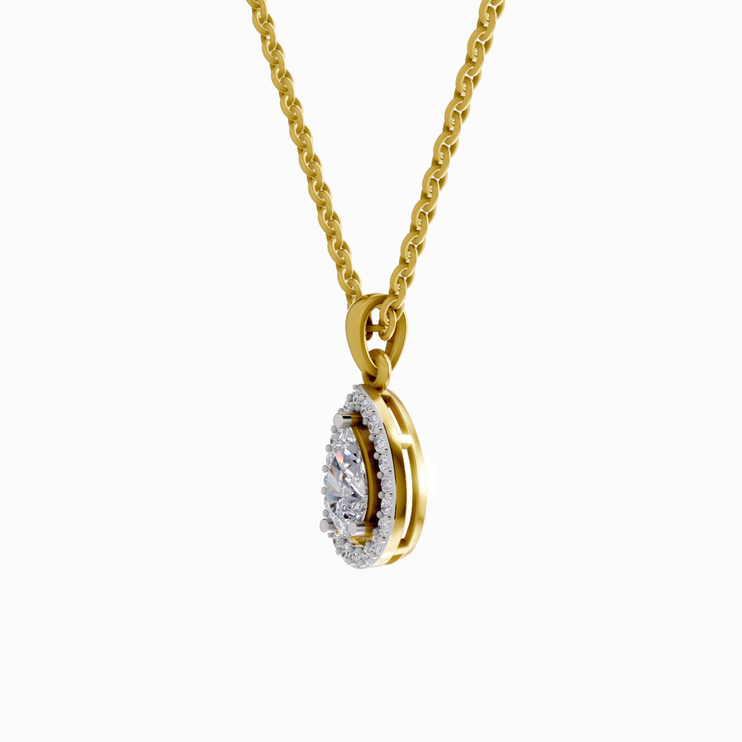 Pendant 1 Carat Pear Shaped 14K