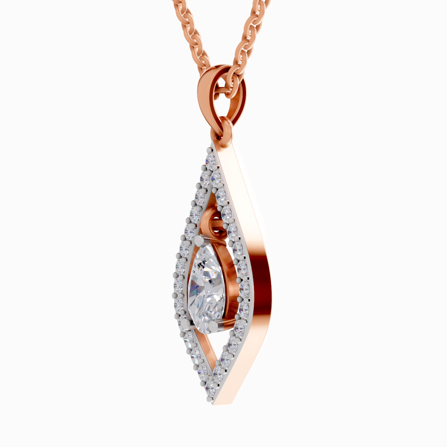 1.42 Carat Pear Shaped 14K - Rose Gold