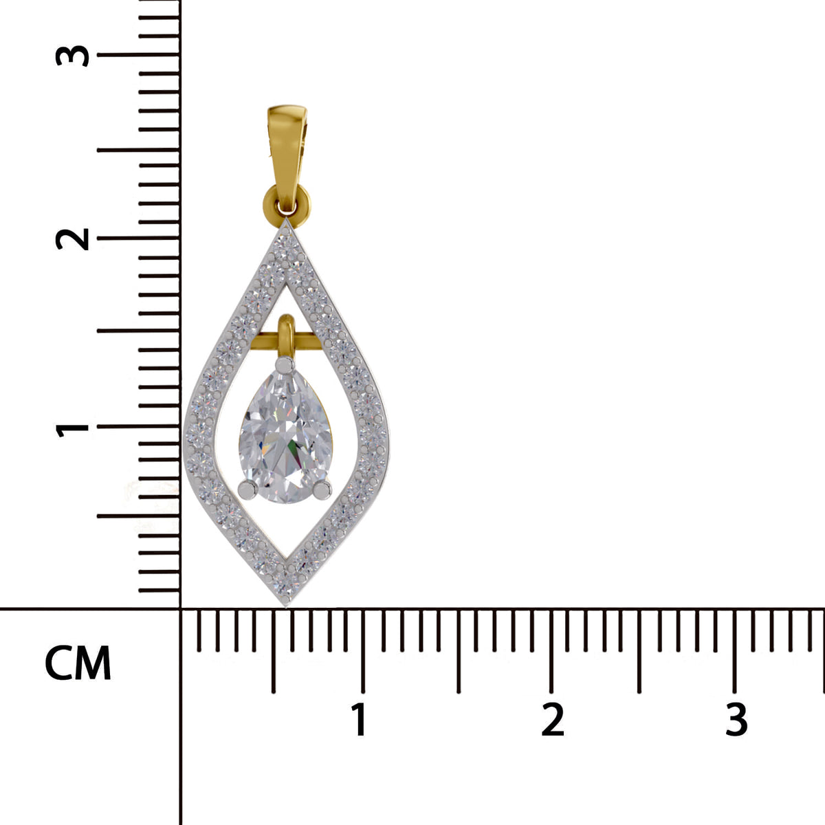 Eternal Pear Diamond Pendant