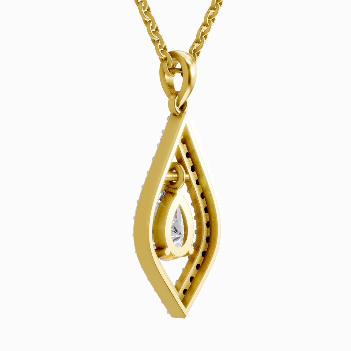 Eternal Pear Diamond Pendant