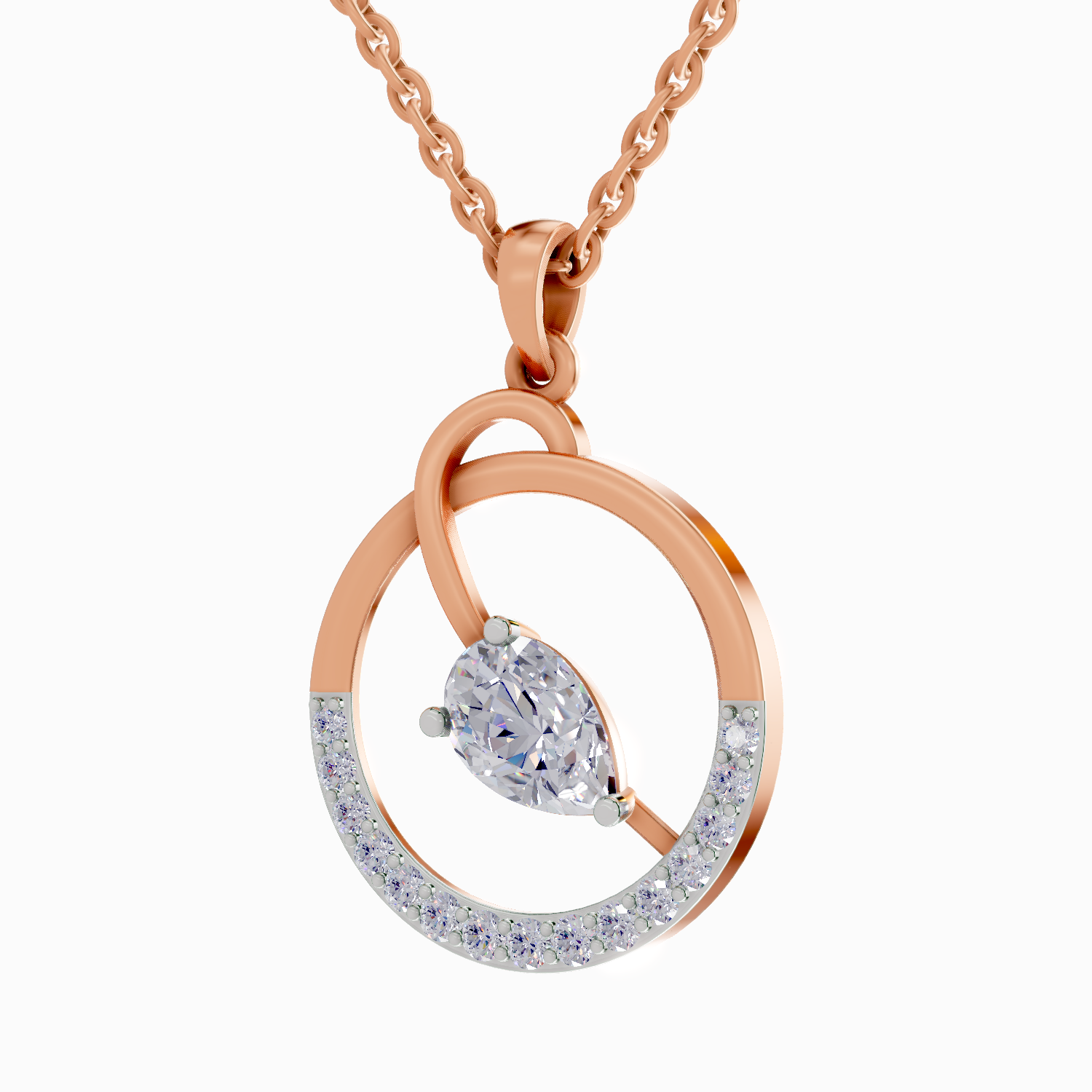 1.31 Carat Pear Shaped 14K - Rose Gold