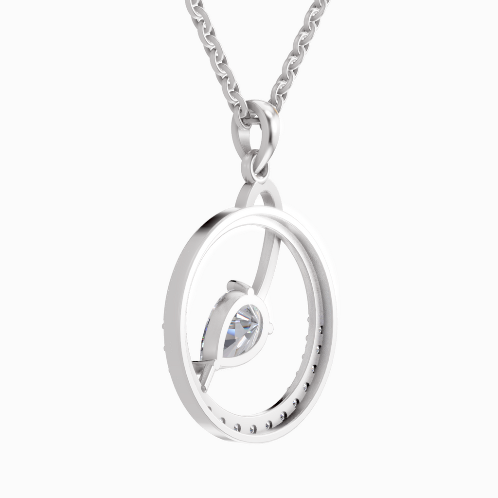 1.31 Carat Pear Shaped 14K - White Gold