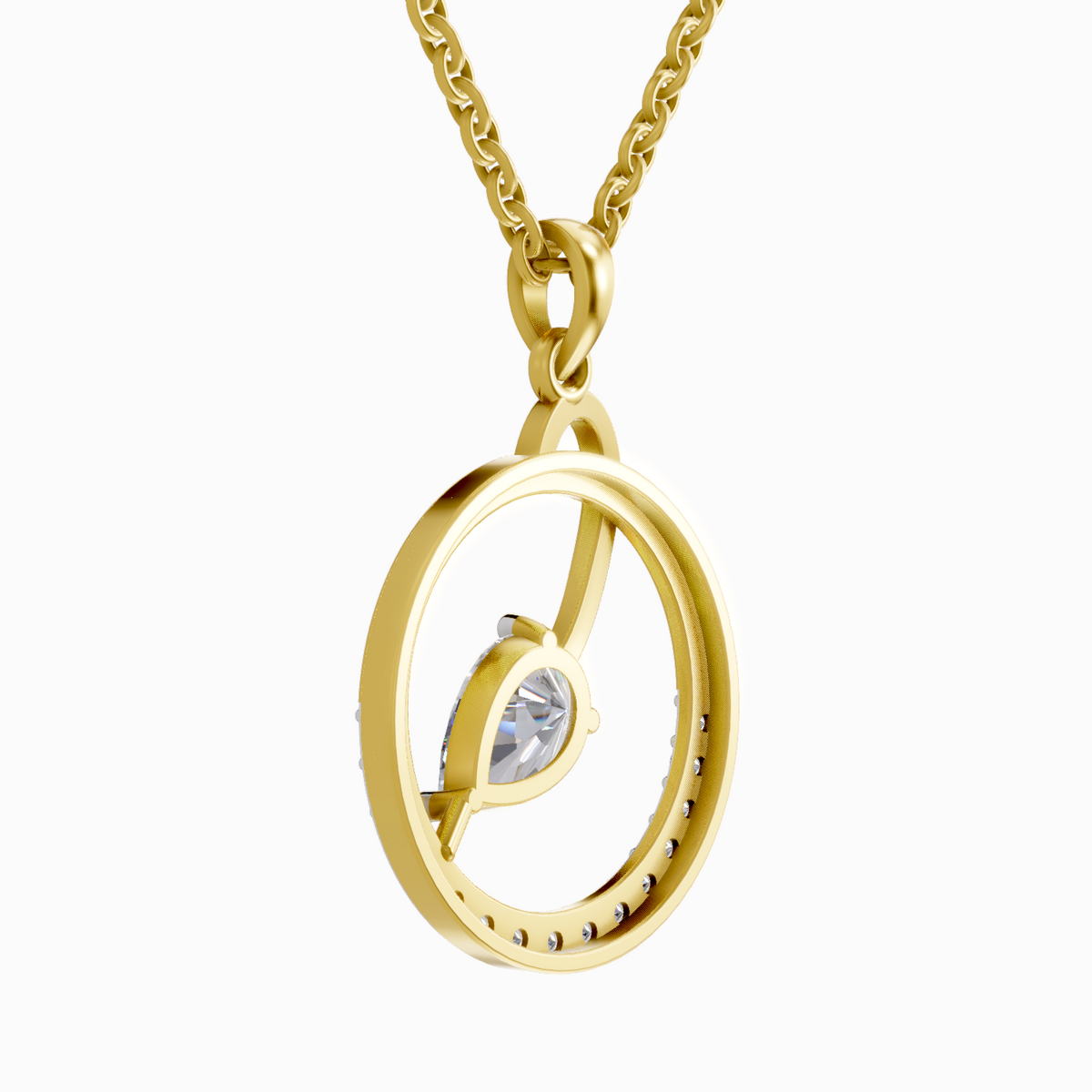 Sublime Pear Diamond Pendant