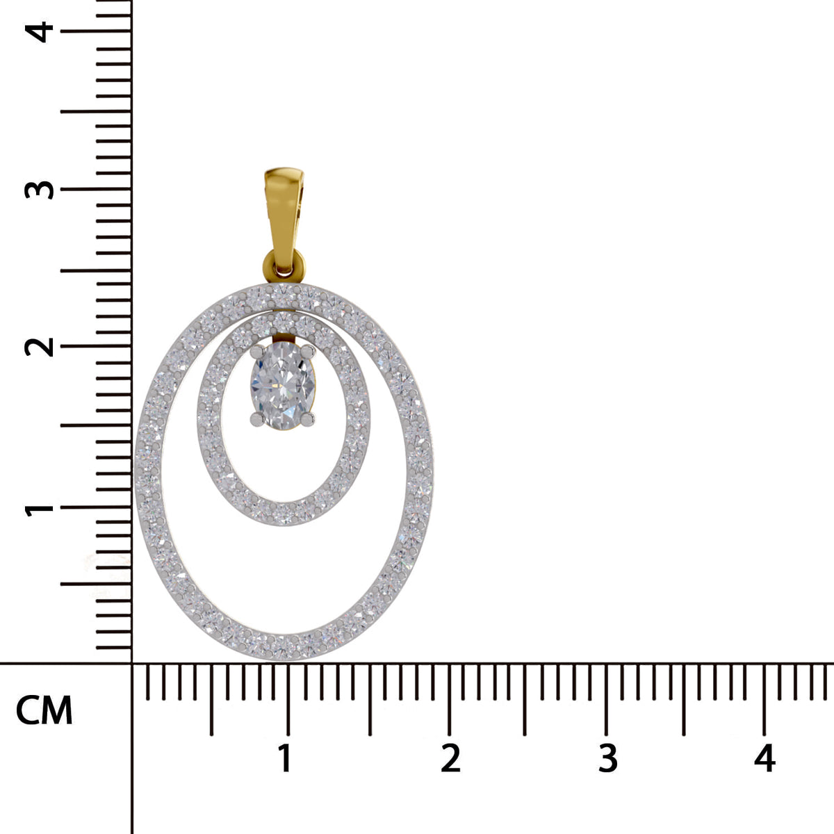 Gleaming Oval Diamond Pendant