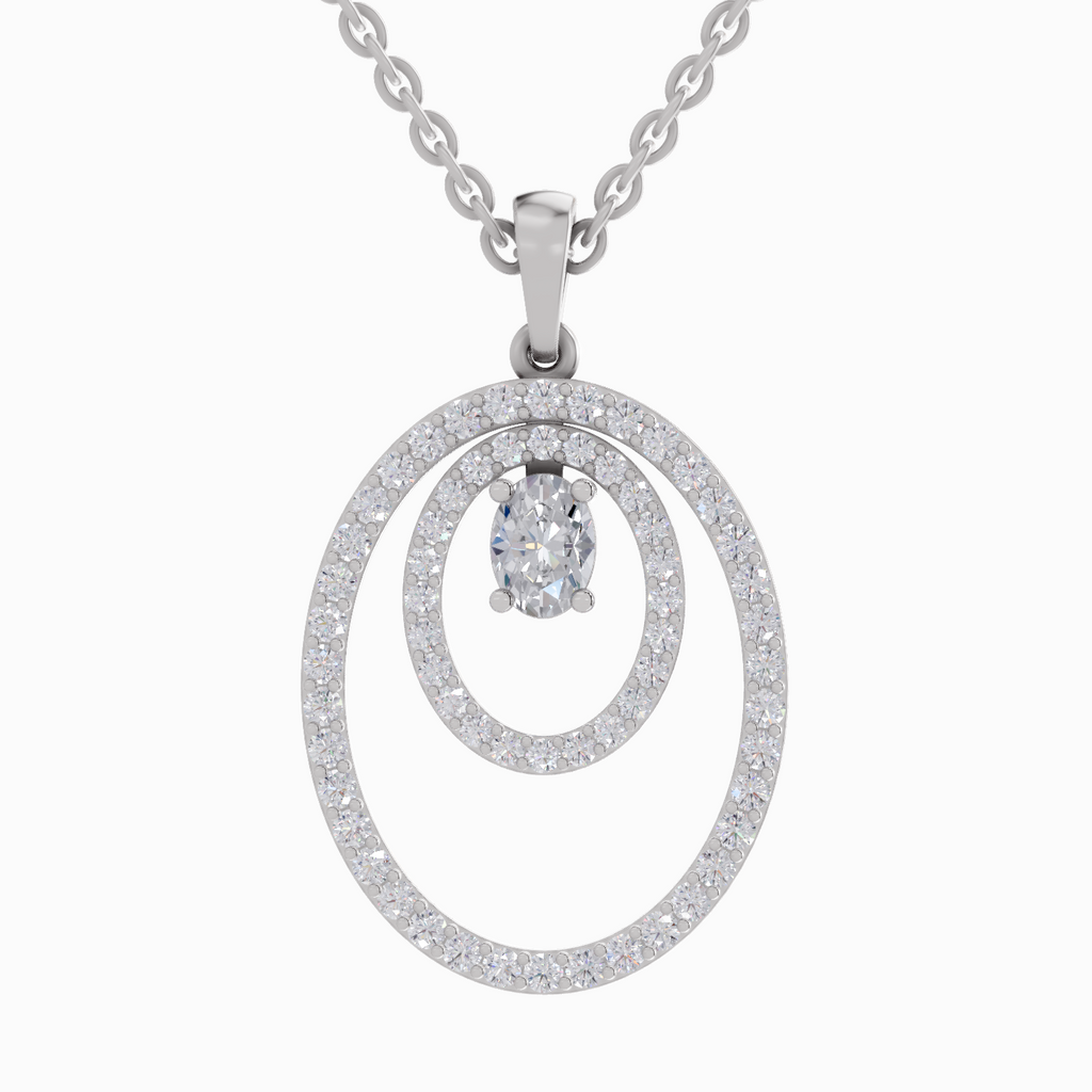 1.17 Carat Oval Shaped 14K - White Gold