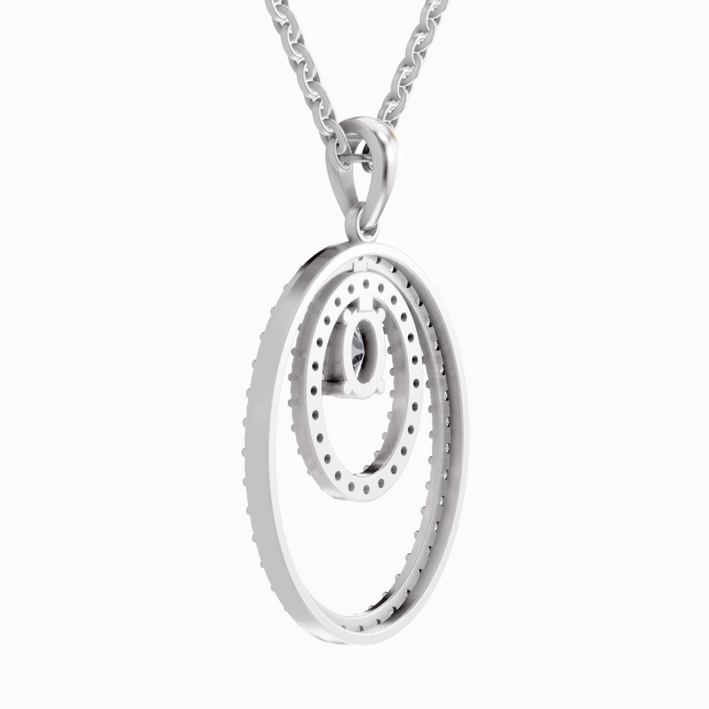 1.17 Carat Oval Shaped 14K - White Gold