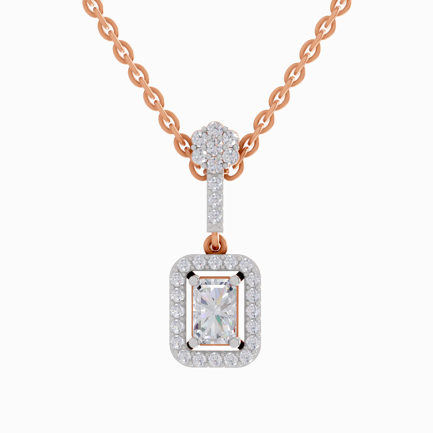 1.03 Carat Emerald Shaped 14K - Rose Gold