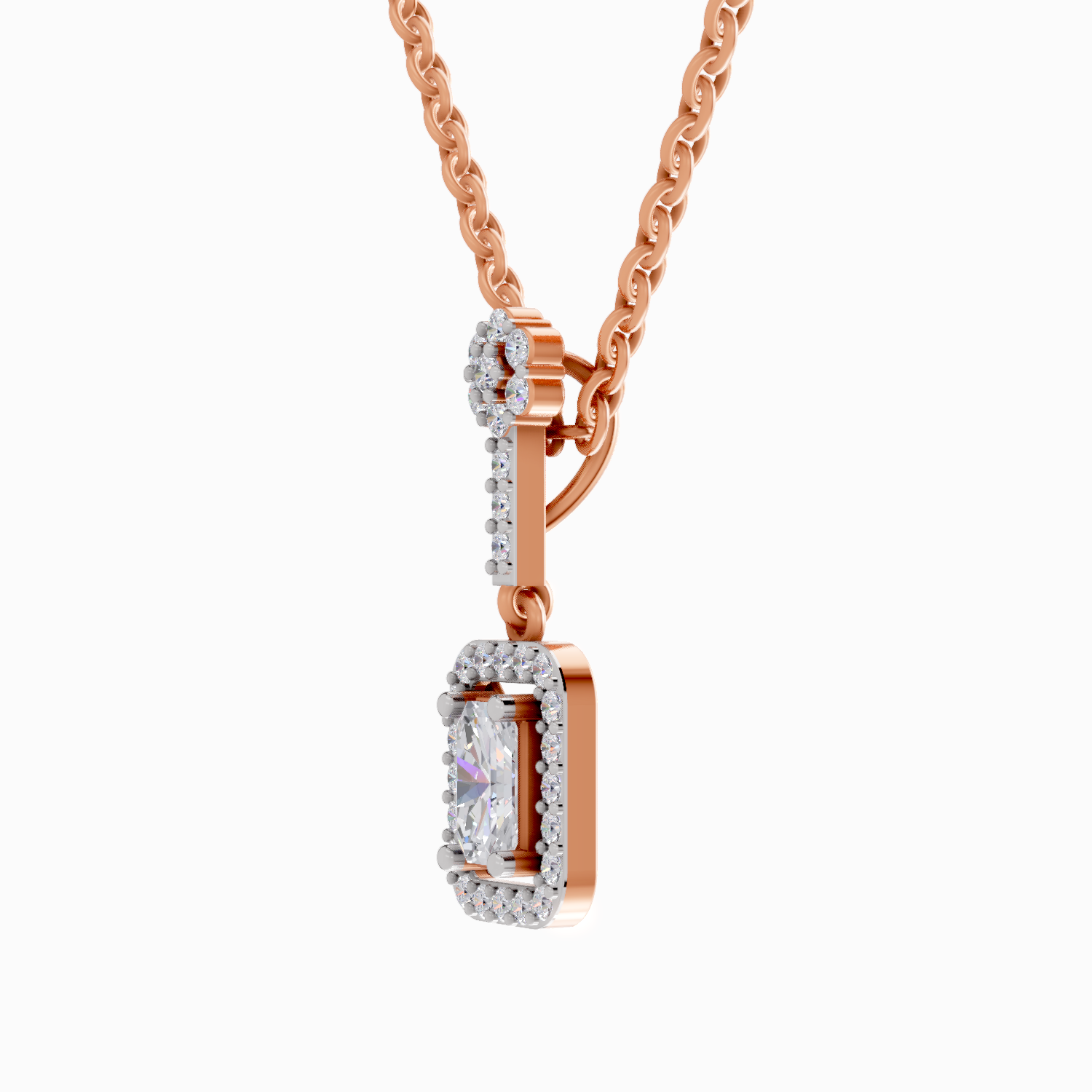 1.03 Carat Emerald Shaped 14K - Rose Gold