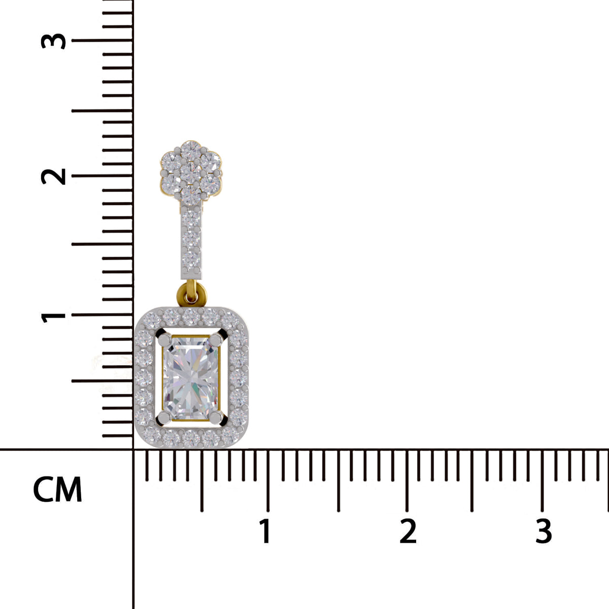 Lustrous Emerald-Cut Diamond Pendant