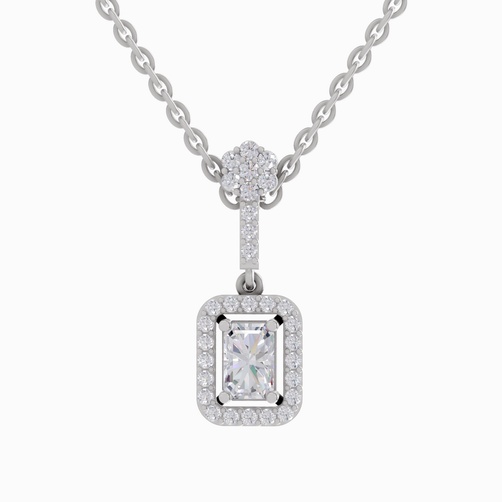 1.03 Carat Emerald Shaped 14K - White Gold